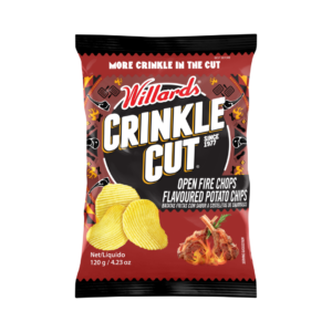 Willards Crinkle Cut Open Fire Chips 120g