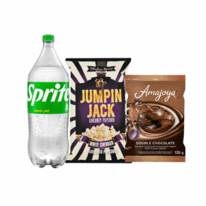 ABI Sprite 2L , Jumpin jack white cheddar 100g and Amajoya double chocolate 135g